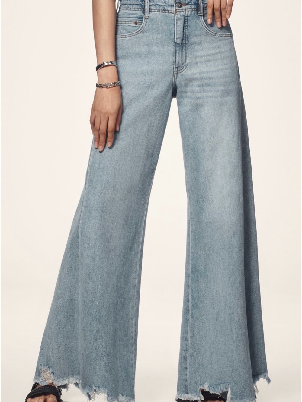 Pilcro Adi Mid-Rise Wide-Leg Light Wash Jeans - Women - Picture 2 of 11